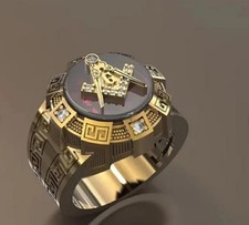 Sterling Silver Freemason Band