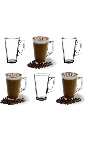 Ansio large latte glass coffee - latte,