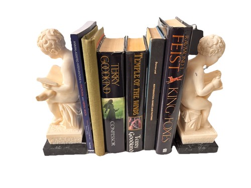 Vintage art deco book ends - book,