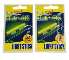 Glow Light  Fishing Night  Stick  (XL, L, M) Fluorescent - Clip On! 