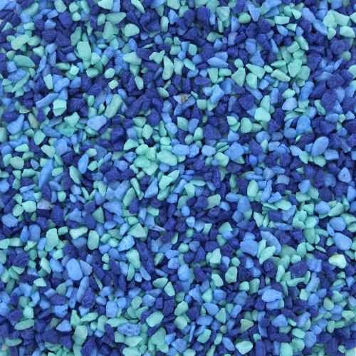 Aqua one coloured - coloured, gravel