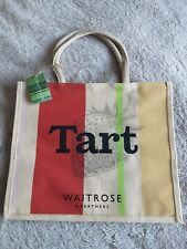  Waitrose TART Jute Tote Shopping Bag BNWT