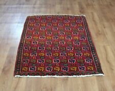 OLD WOOL HAND HAMEDAN  ORIENTAL FLORAL RUNNER AREA RUG CARPET 140X 98CM  