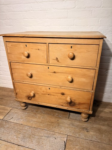 Victorian pine chest - victorian,
