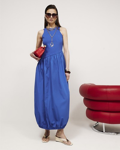 River island womens blue - blue, maxi
