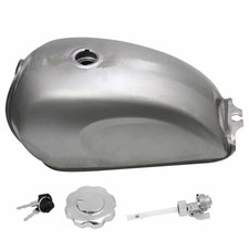 Steel silver fuel tank for