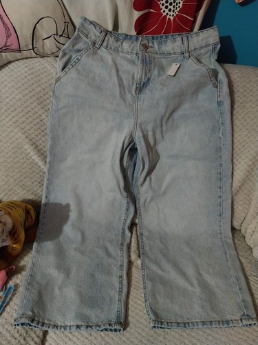Wide leg jeans - jeans, washed