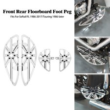 Driver Passenger Chrome Floorboards For Harley Heritage Softail Fat Boy 86-2017