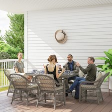 6 Seater Rattan Dining Set