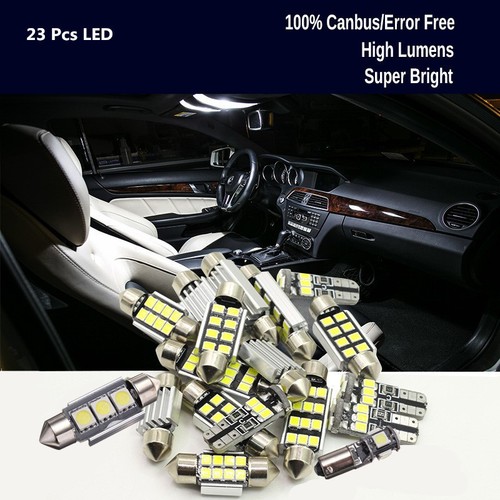 23pcs led white car - white, inside