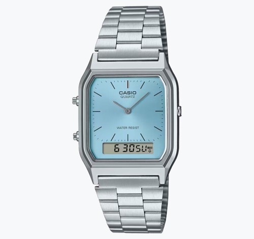 Casio stainless steel dual - casio,