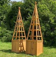 Wooden garden planter - x,