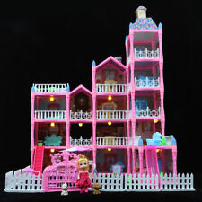 16 Rooms Huge Doll house Doll house With LED Lights Pink Gifts For Girls