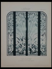 ART NOUVEAU GLASS, FLOWERS - BOARD 1902 - EMILE LUXFER, ARSENE HERBINIER