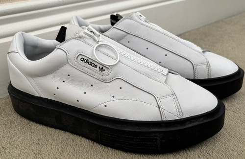 Adidas sleek white - white, leather