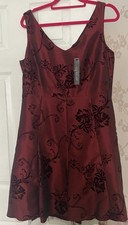 Party Dress Per Una Burgundy Size 16