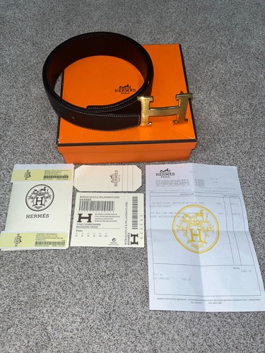 Authentic hermes black belt - black,