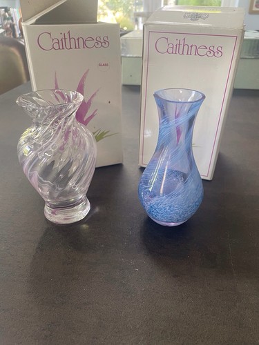 Pair caithness vases with - vases,