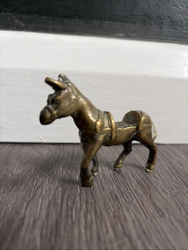 Vintage brass donkey horse - vintage,