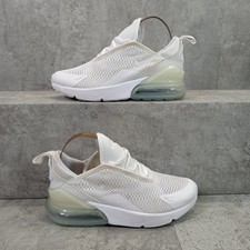 Nike Air Max Kids White Textile Trainers Shoes UK 13 Lace Up A02372-103