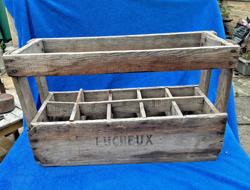 Vintage french wooden bottle - ,