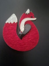 Fox Acrylic Brooch with Felt