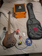 Ibanez GSR200B 4 String Bass, Orange crush 25BX amp and accessories
