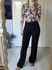 Robell black wide leg trousers
