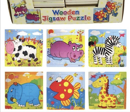 9pcs wooden animal jigsaw - 9pcs,