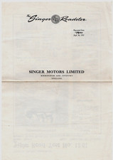 Singer SM Roadster Road Test Specifications 1951-1952 UK Single Sheet Brochure