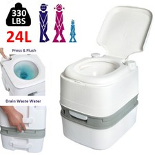 Portable Toilet 24L Flushing