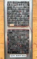 48 Point Bodoni Bold Letterpress Type Caps and Lower Case #62