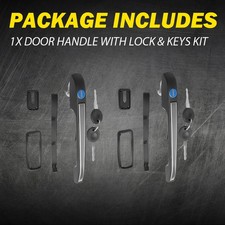 Pair Front Door Handle 191837205A For VW Golf Mk1 Mk2 GTI Caddy Pickup LH + RH