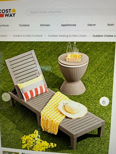 Costway outdoor chaise lounge - costway,