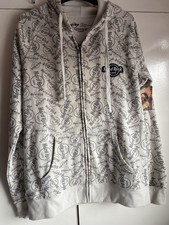 Hard Rock Cafe London size Small Men Logo  Full Zip Hoodie Grey New with tags 
