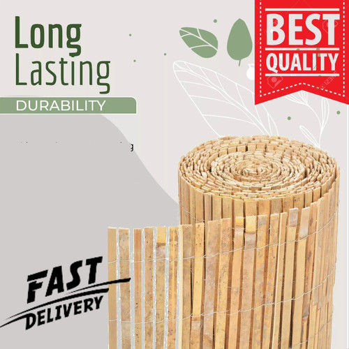 Heavy duty bamboo fence - 4m,