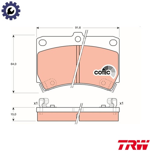Brake pad set disc - brake,