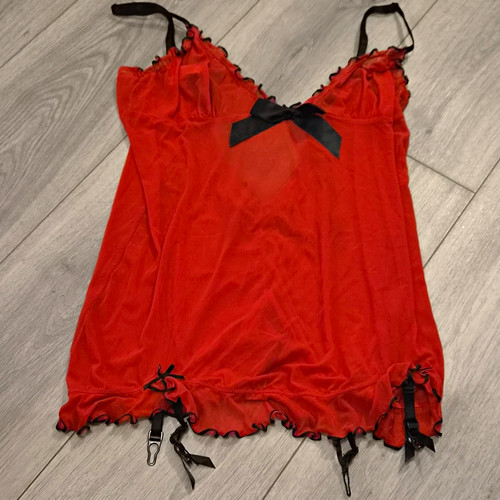 Ann summers sheer red cami - ann,