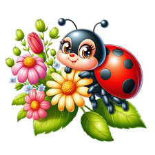 Spring Ladybug Wall Decal