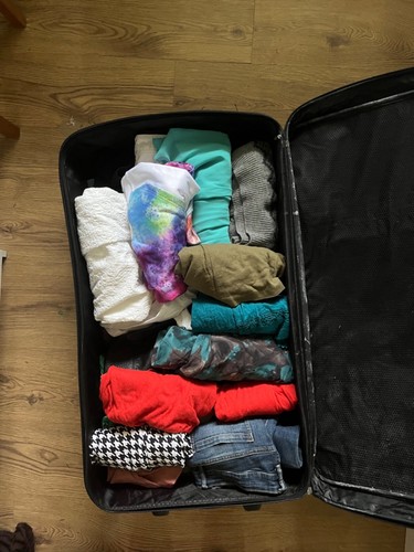 Suitcase filled with - suitcase,