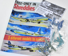 1963 SHREDDIES CEREAL FREE GIFT 3X JET LINER MODEL KITS COMET BRITANIA & 707