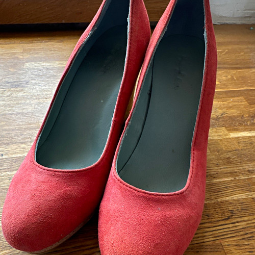 Boden women red suede round - women's,
