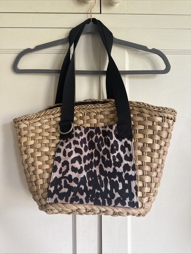Ganni straw bag - bag, with