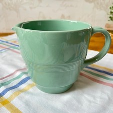 Vintage Wood's Ware Beryl Green Jug Pitcher. Large 1.5. Pint. Art Deco. Utility