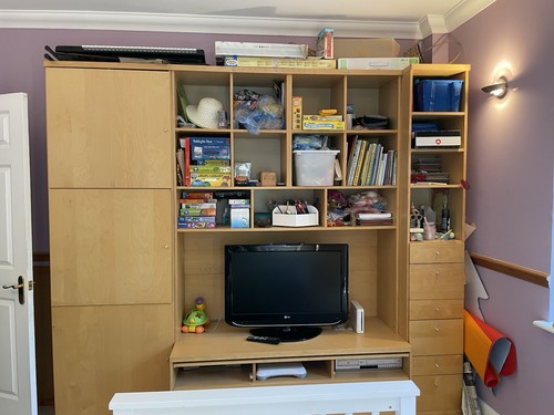 Ikea storage unit and - ikea, tv