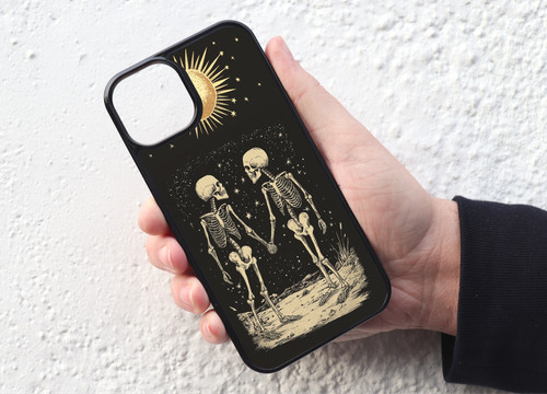 Skeleton couple holding - skeleton, hands