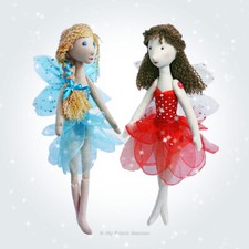 Christmas Fairy Doll Sewing Pattern, Cloth Doll Soft Toy by My Fabric Heaven