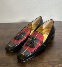 Timothy Hitsman Vintage Loafers Tartan Patent Leather Shoes