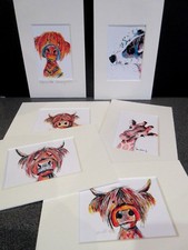 Mini prints by Suzanne Patterson. A selection of small mounted prints.X