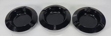 3 Vintage Black Glass 4"